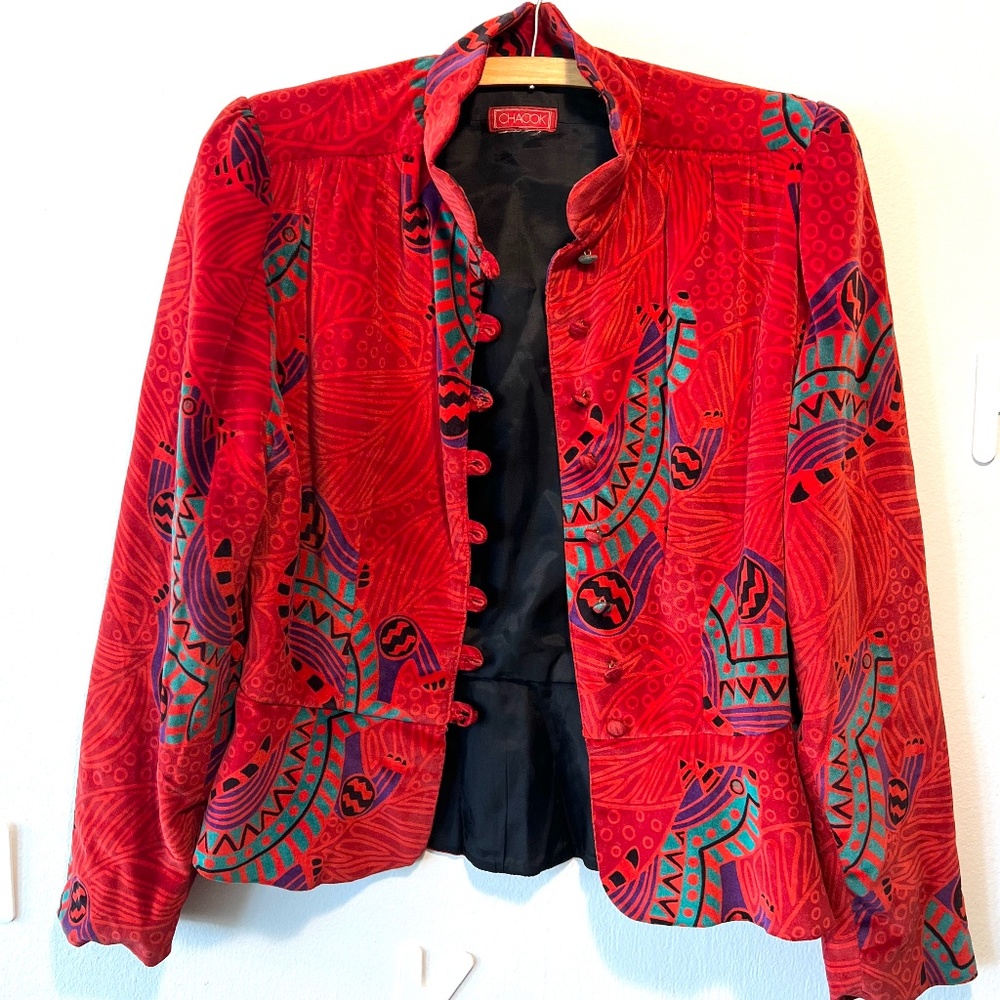 French Vintage Velvet Blazer